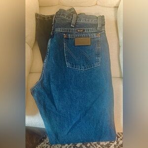 Wrangler Men's Straight Jeans - Dark Blue